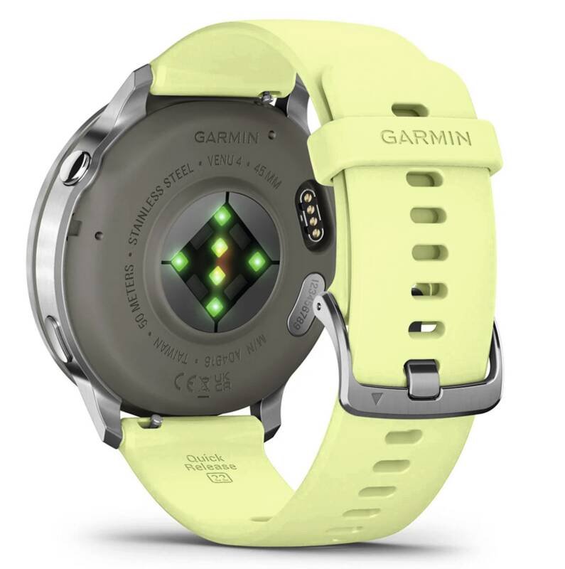 Venu 4 - 45 mm Schnellwechsel-Silikon-Armband 22 mm Zitrone