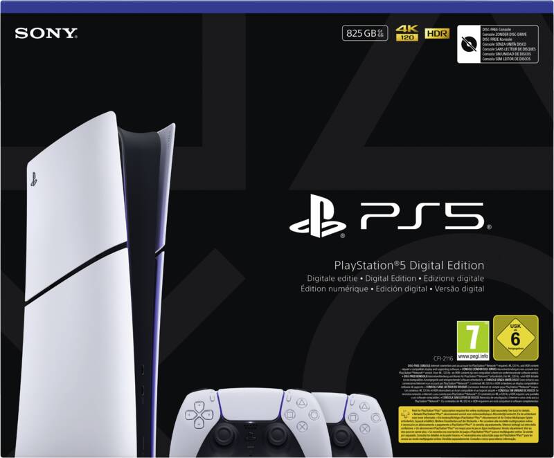 PS5 Slim digital inkl. 2 Dualsense Wireless Controller E-Cha