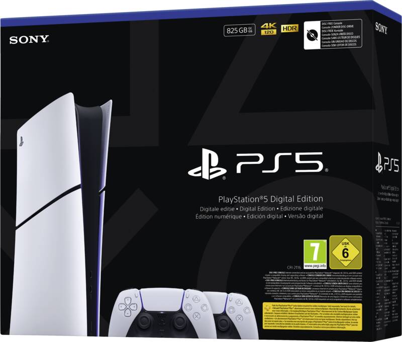PS5 Slim digital inkl. 2 Dualsense Wireless Controller E-Cha