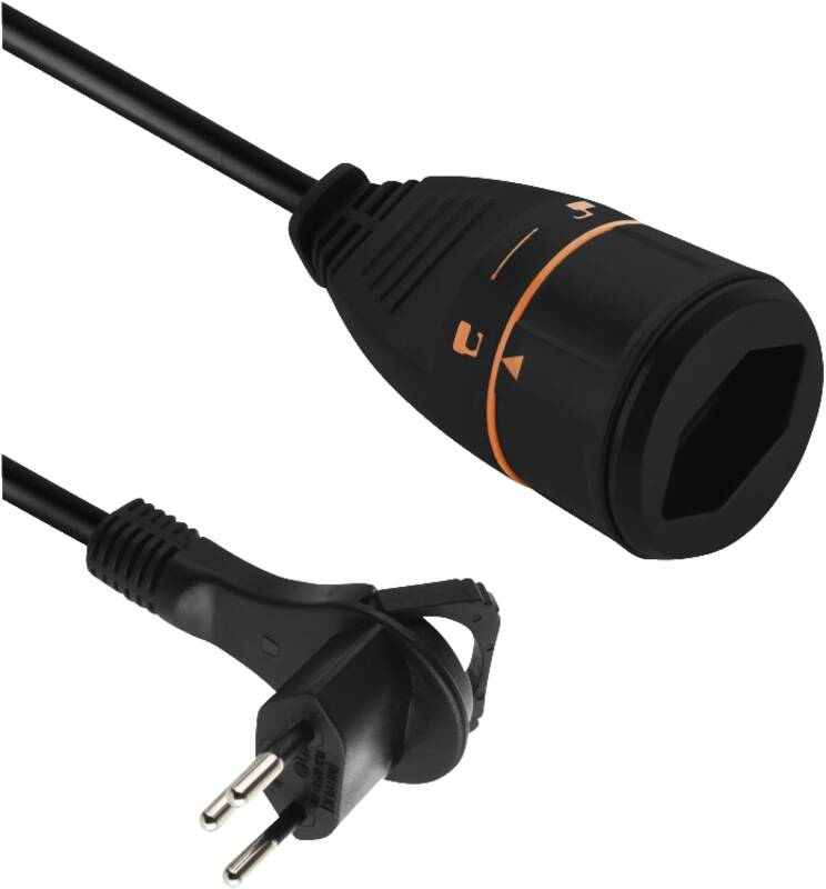 LOCK-Kupplung T13, Flachstecker T12 mit Lasche, 230V - 10A,