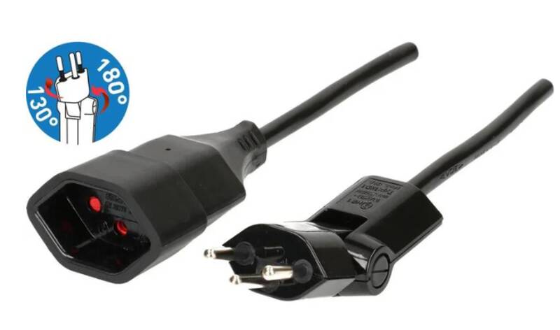 TD-Verlängerung H05VV-F3G1.5 10m sz clip-clap Typ 12 / Typ 1