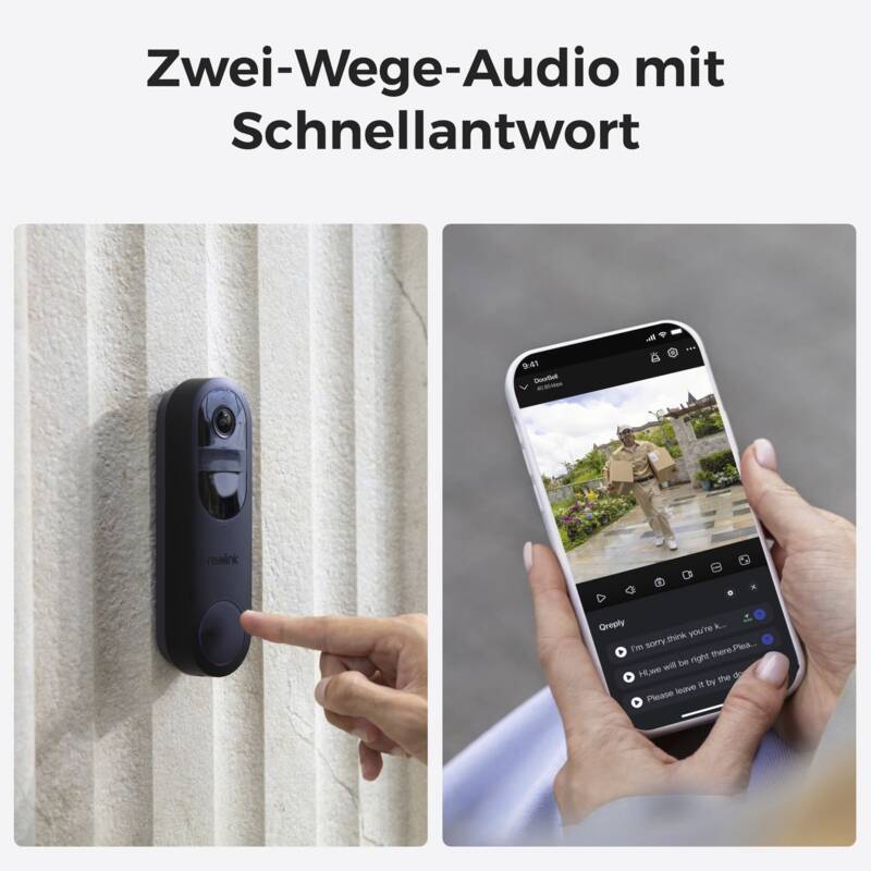 D340B 2K+ Battery Doorbell Chime + 64GB SD