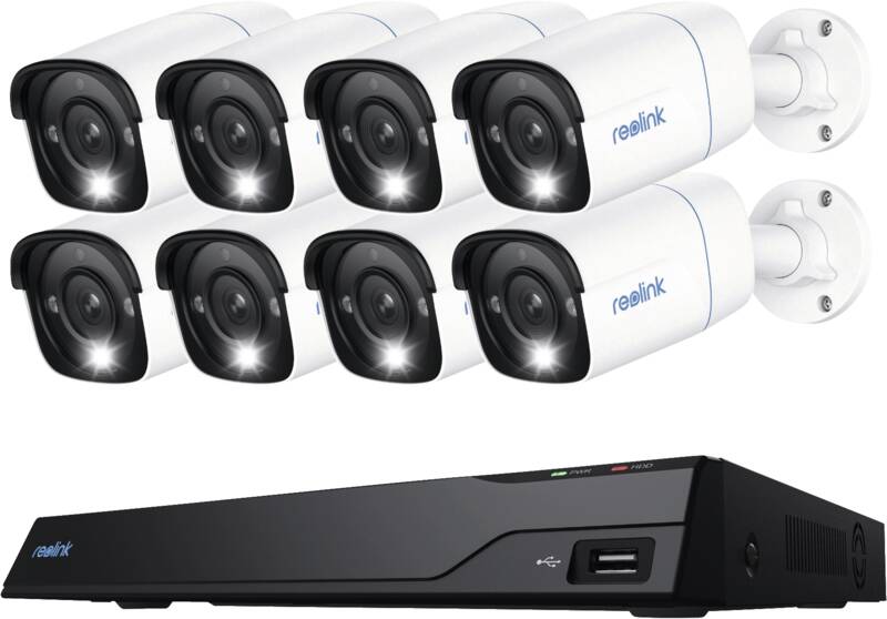 NVS16-8MB8 4K PoE System mit 8 Kameras