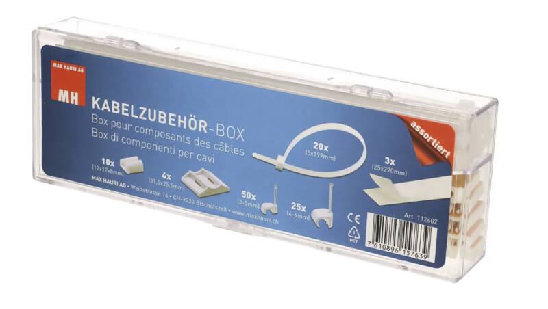 Kabel-Zubehör-Box transparent