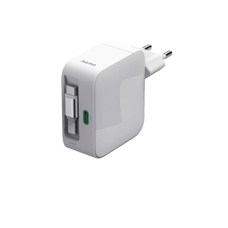 201956 Ladegerät, GaN, 30W, 2xC, Rollup