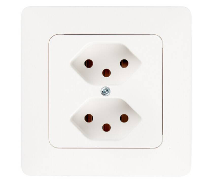 Steckdose 2x Typ 13 UP priamos weiss
