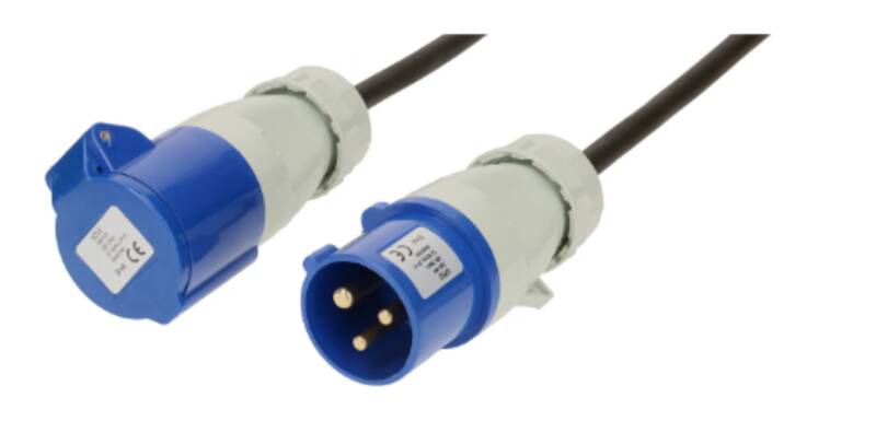 CEE-Verlängerung H07RN-F3G1.5 schwarz 15m IP44 3-polig