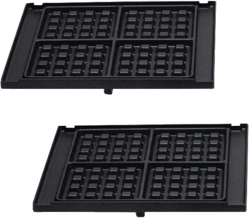 Waffelplatten 2er Set oben & unten 28 x 25 cm