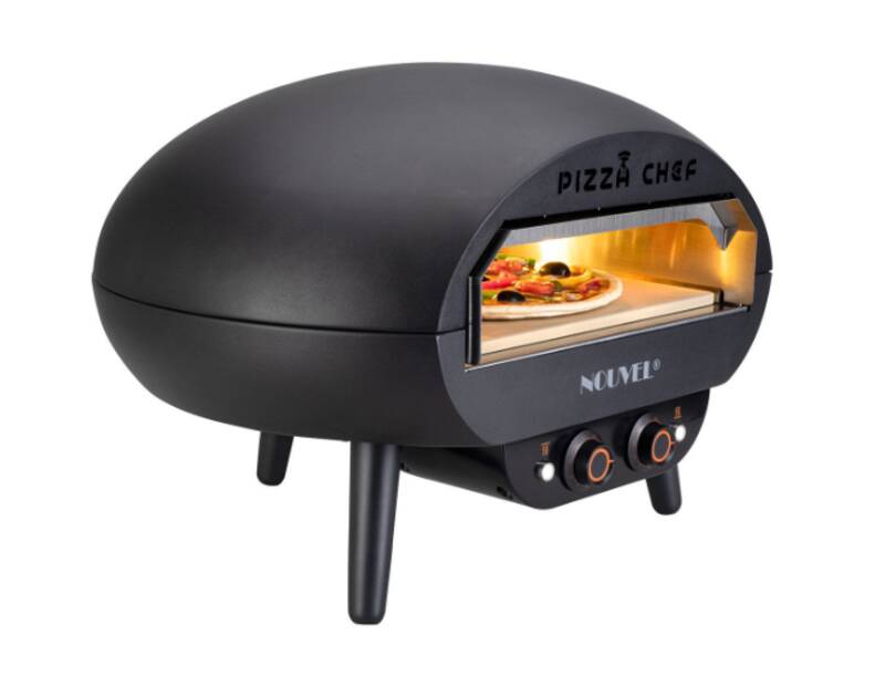 Pizza-Ofen "Piccolo" mit Licht, schwarz