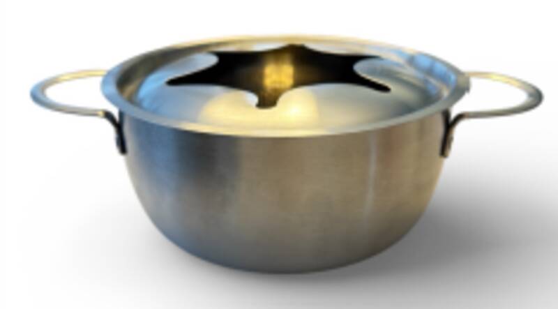 Fondue Pfanne für Gemüse und Fleisch "Titan", Titanium