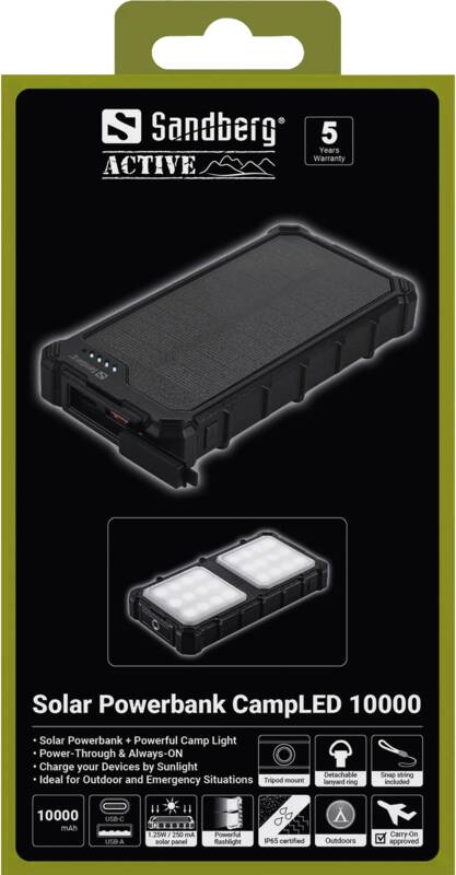 Solar Powerbank CampLED 10000