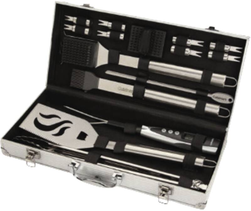 Deluxe-Grillset, 20-teilig, Edelstahl