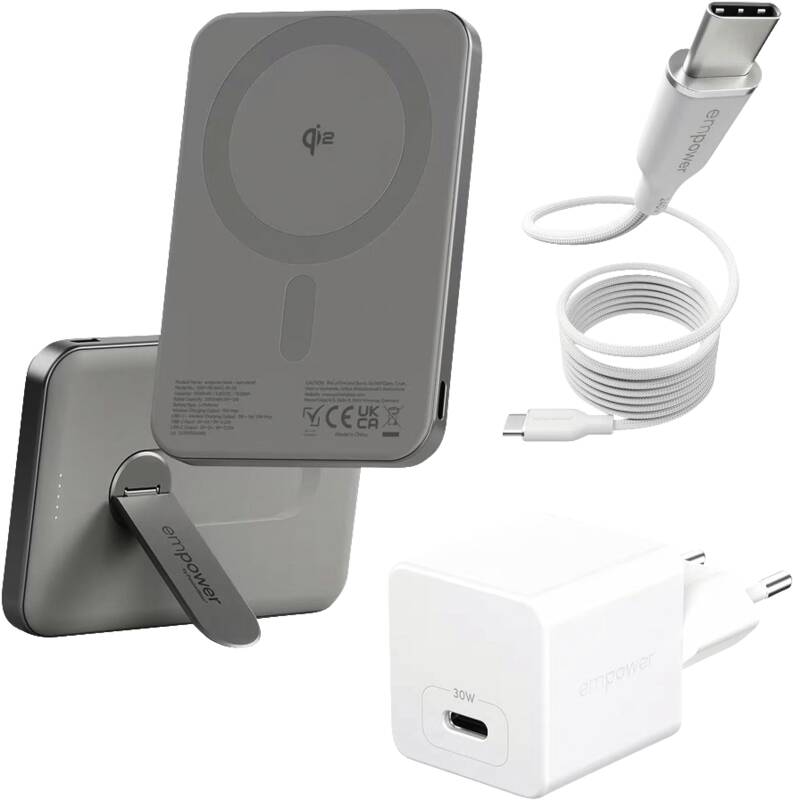 Power Bundle 30 W Charger / USB-C Kabel / Powerbank