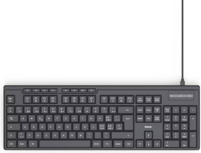 77173052 USB-Tastatur CK-200, Schwarz, QWERTZ CH