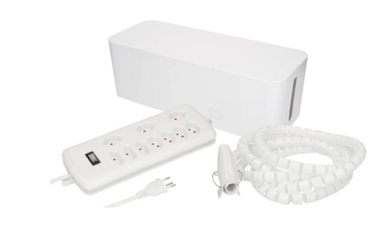 Set Kabelmanagement Box gross weiss