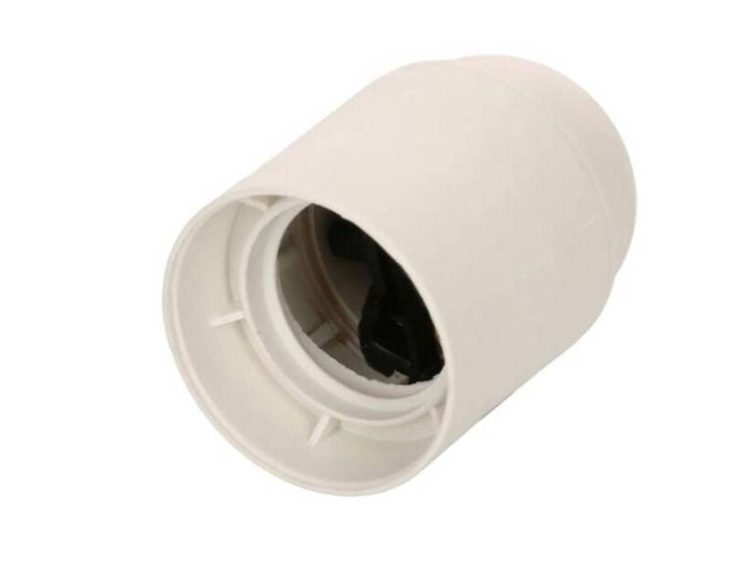 E27-Fassung Glattmantel M10x1 weiss