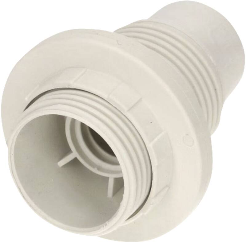 E14-Fassung Schraubmantel mit 2 Ringen M10x1 weiss