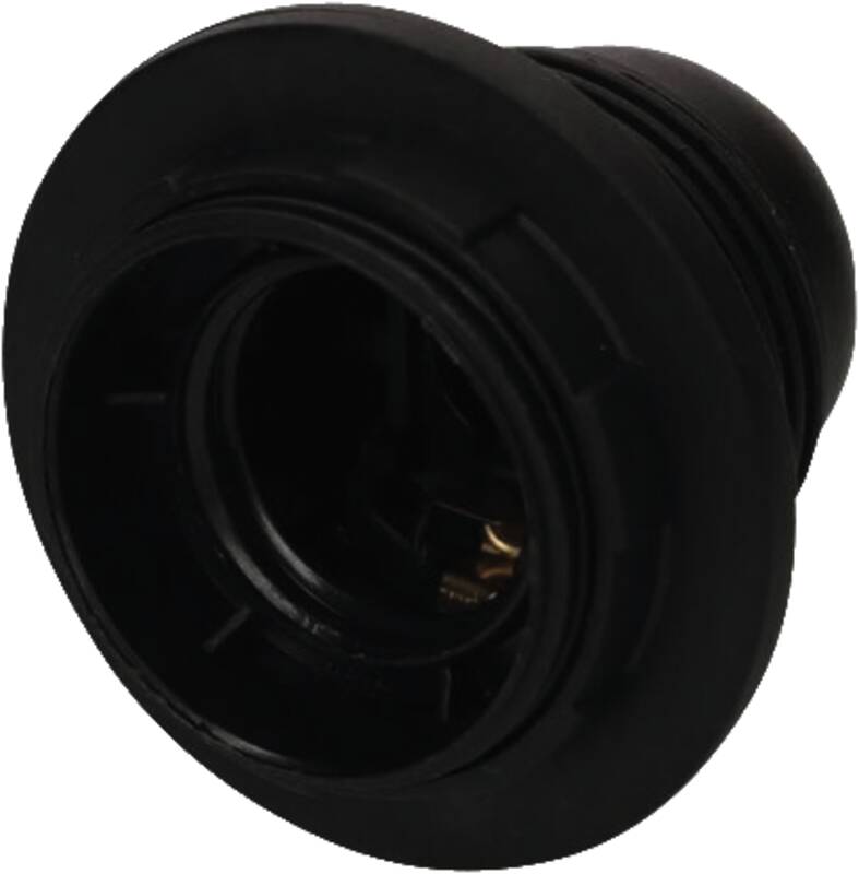 E27-Fassung Schraubmantel mit 2 Ringen M10x1 schwarz
