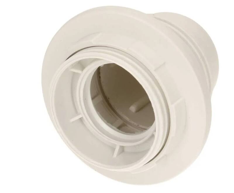 E27-Fassung Schraubmantel mit 2 Ringen M10x1 weiss