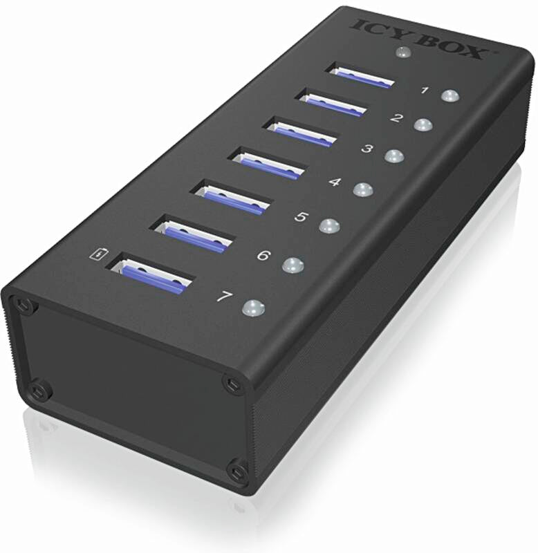 IB-AC618 ICY 7-Port USB 3.0 Hub mit USB Ladeport
