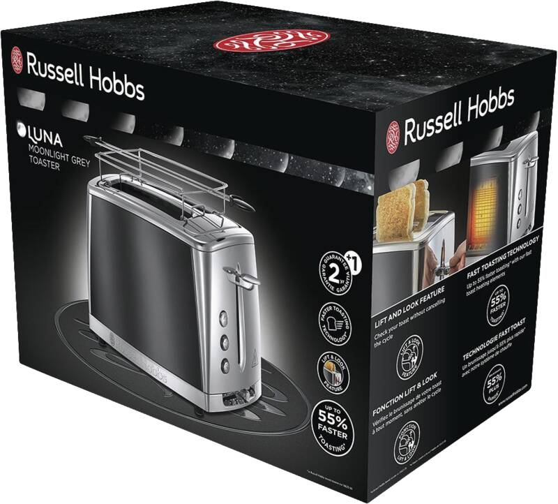 Luna Moonlight Grey Toaster