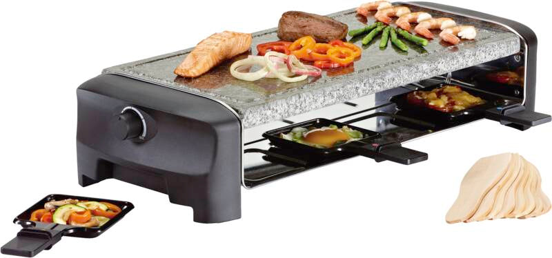 Raclette Gourmet Grill und Stein 8er