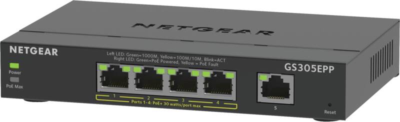 GS305EPP-100PES 5 Port PoE+ Switch