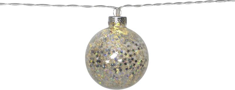 Lichterkette Glitter silber
