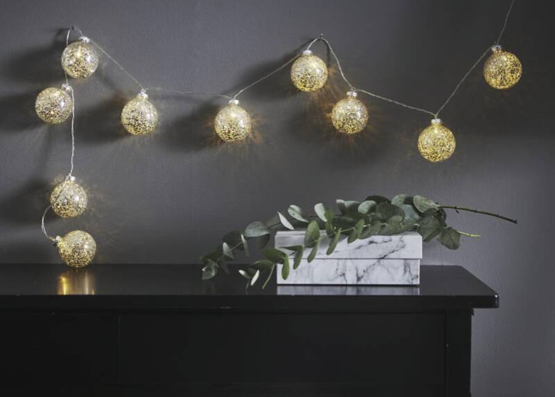 Lichterkette Glitter silber