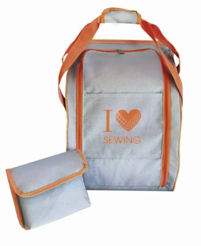 Overlocktasche grau-orange