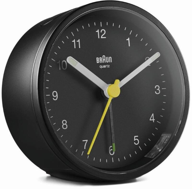 BC12B Klassischer runder Tischwecker mit Snooze und Licht