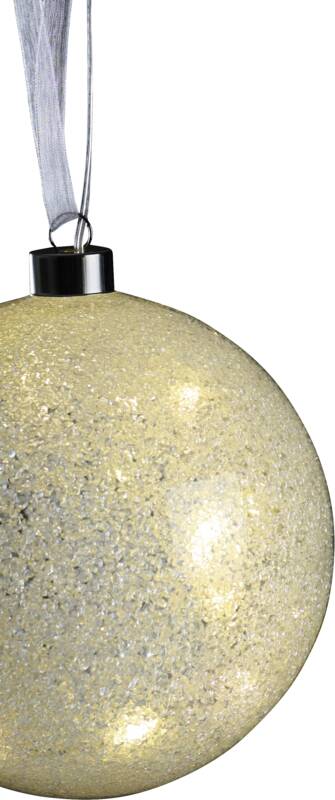 GLASS BALL SNOW W/15LED Ø15CM BATTERY BOX