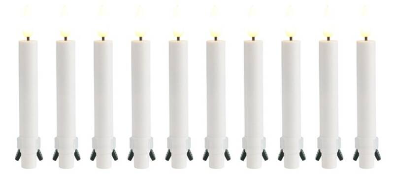 3D LED CANDLES 10PCS W/REMOTE CONTROL