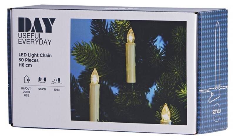 LIGHT CHAIN W/30LED CLIP LIGHTS 31/230V IP44