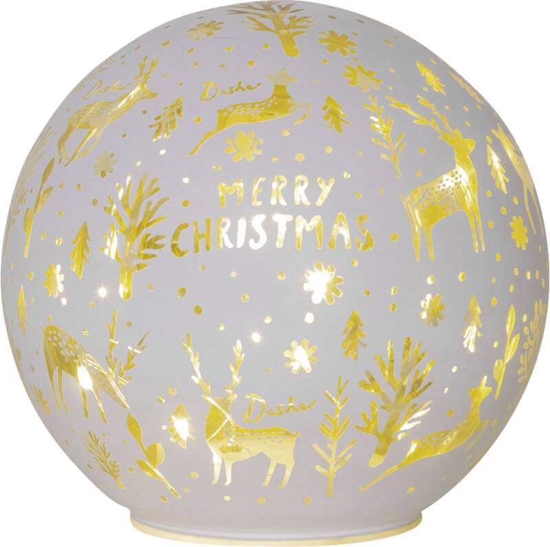 12.460-32 Glass Deco Ball "Merry Xmas"