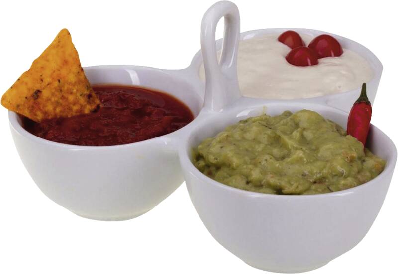 Saucen und Snackschale Trio Hole