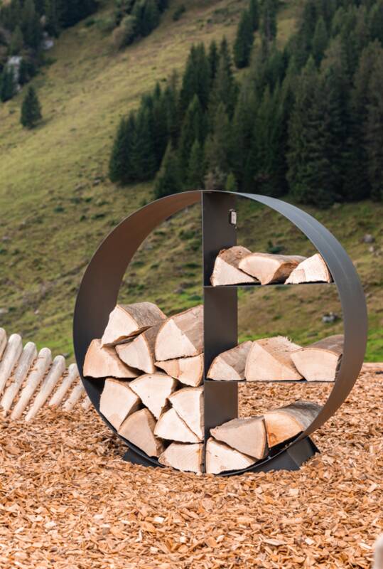 Kaminholzregal "Hestia", Ø 78 x 30 cm