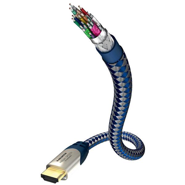 Premium HDMI cable with Ethernet 1.5m blau/silber - handy.ch