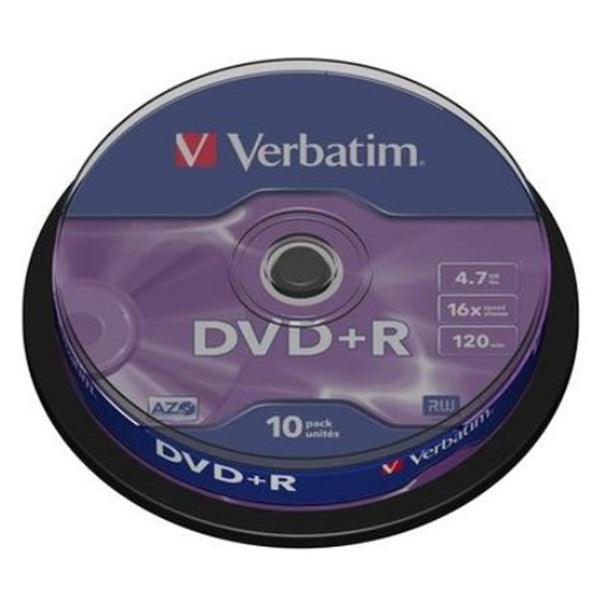 DVD+R 16x 4.7GB 10 Stück Spindel Matt Silber