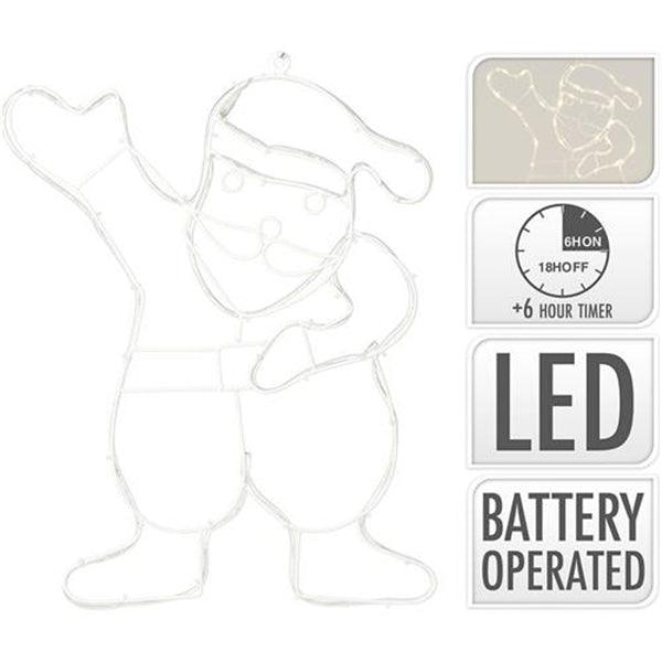 ROPELIGHT SANTA CLAUS | 60 LED | TIMER FUNCTION | WARM WHITE - handy.ch
