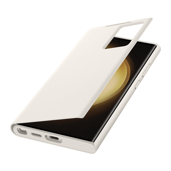 Galaxy S23 Ultra Smart View Wallet Case creme