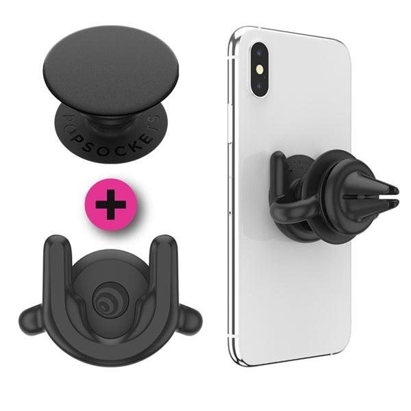 PopPack PopMount 2 Car Vent + PopGrip Black - handy.ch