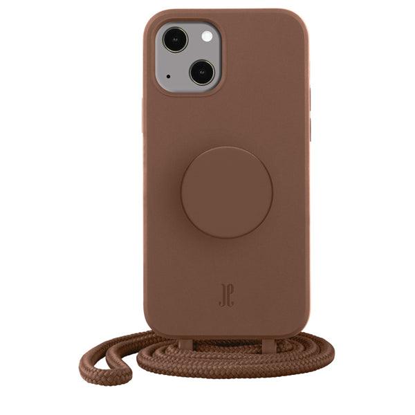 iPhone 14 Plus Necklace PopSockets Cover braun