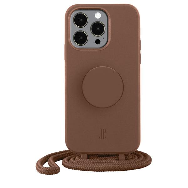 iPhone 14 Pro Necklace PopSockets Cover braun