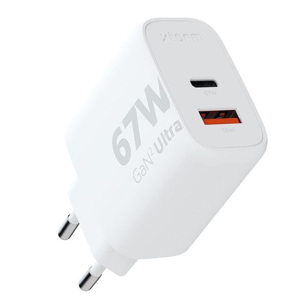 Charger 100-240V 67W PD weiss 1x USB-C / 1x USB-A - handy.ch