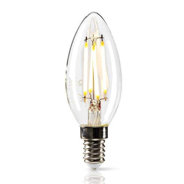 LED-Filament-Lampe E14 | Kerze | 4.8 W | 470 lm | 2700 K | Dimmbar | Warmweiss | Retro Style | 1 Stück | Klar - handy.ch