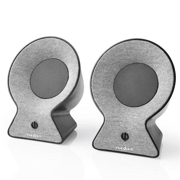 Bluetooth®-Lautsprecher | Batteriespielzeit: bis zu 4 Stunden | Tisch Design | 30 W | Stereo | Verknüpfbar | Grau / Schwarz - handy.ch
