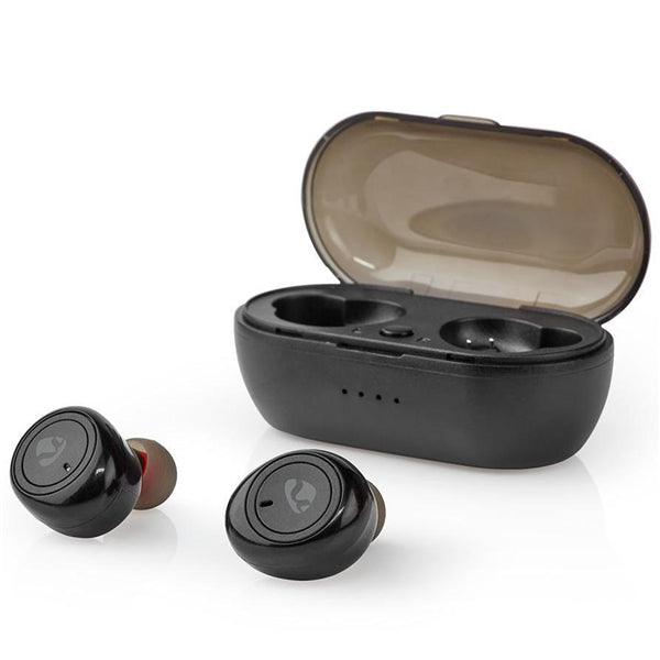 Vollständig drahtlose Kopfhörer | Bluetooth® | max Batteriespielzeit: 3 Std | Drücken Sie Strg | Ladegehäuse | Eingebautes Mikro | Stimmkontrolle | Schwarz - handy.ch