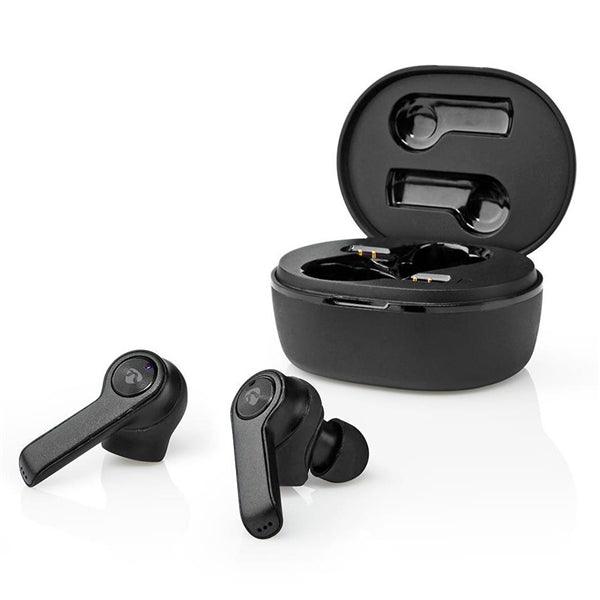 Vollständig drahtlose Kopfhörer | Bluetooth® | max Batteriespielzeit: 3.5 Std | Drücken Sie Strg | Ladegehäuse | Eingebautes Mikro | Stimmkontrolle | Ear Flügel | Schwarz - handy.ch