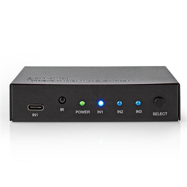 HDMI  Schalter | 3-Port port(s) | 1x USB-C / 2x HDMI Eingang | 1x HDMI Ausgang | 4K@60Hz | 18.0 Gbps | Metall | Anthrazit - handy.ch